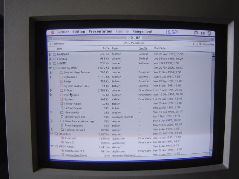 Installed software