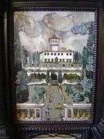 Marble marquetry landscape